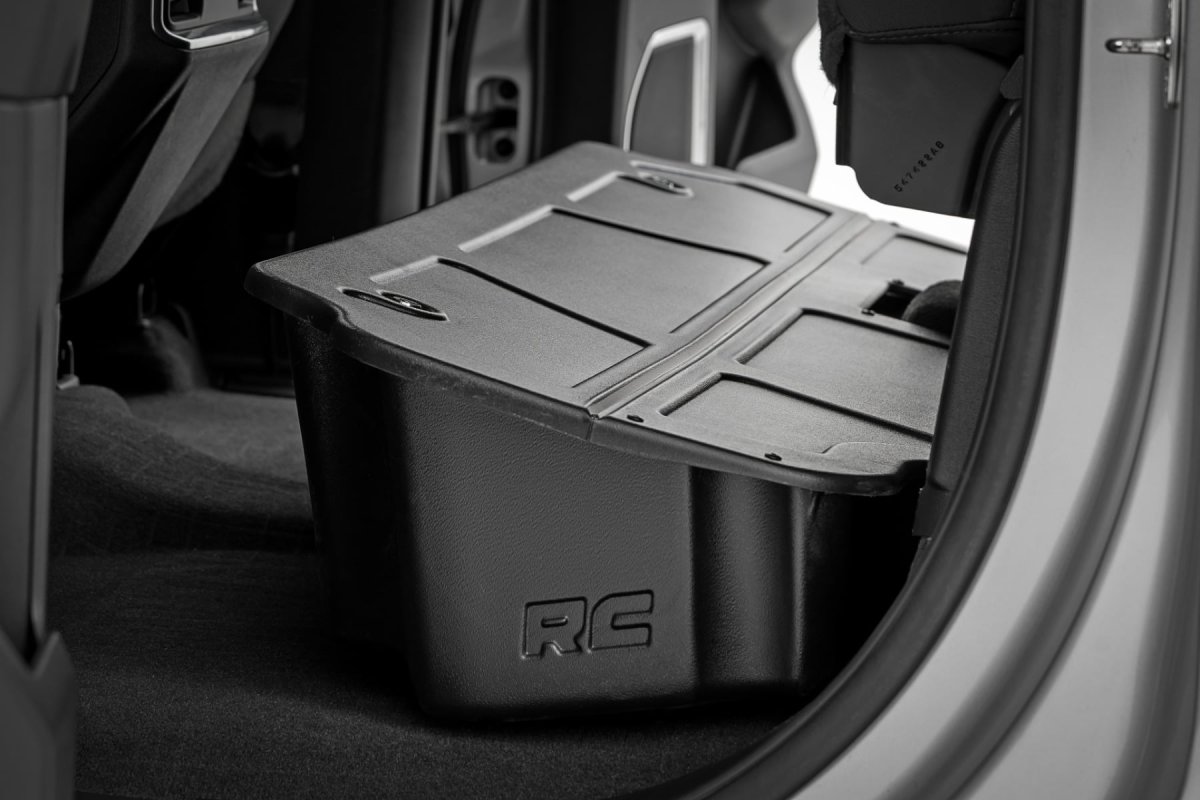 GMC Sierra 2500 HD Under Seat Storage with Locking Lid - Rough Country - Double Cab - '20-'26